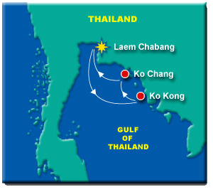 Thailand Cruises Route 2 - 3 Days and 2 Nights to Ko Lao Ya and Koh Chang Islands